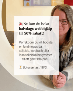 Halvdags webbhjälp
