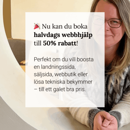 Halvdags webbhjälp